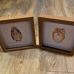 Floral water color animal pictures